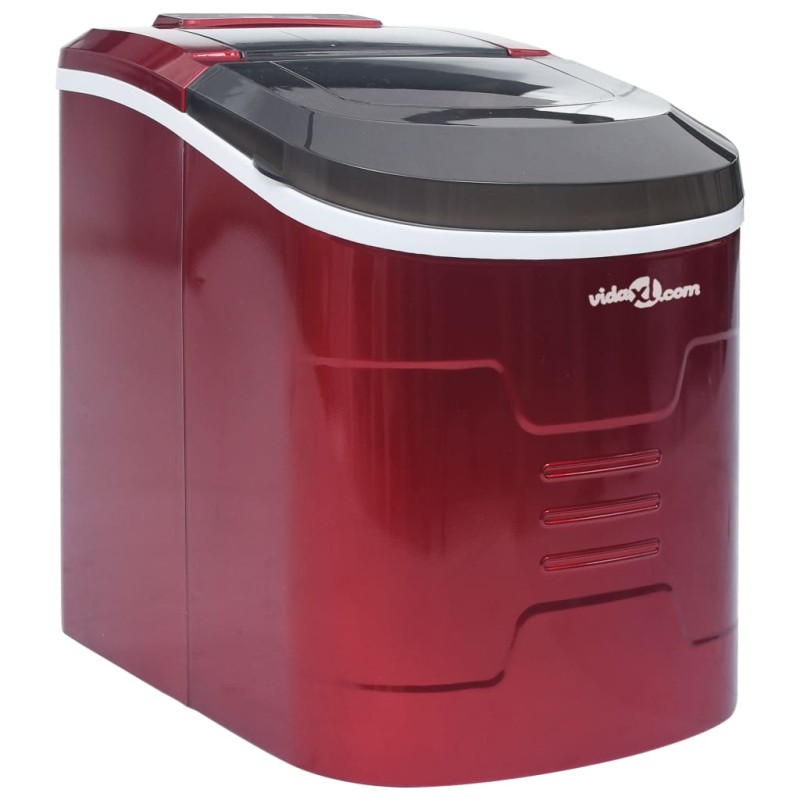 Máquina de fazer cubos de gelo 2,4 L 15 kg/24 h vermelho-Máquinas de fazer gelo-Home Retail