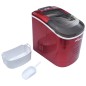 Máquina de fazer cubos de gelo 2,4 L 15 kg/24 h vermelho