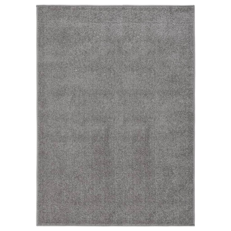 Tapete de pelo curto 120x170 cm cinzento-Tapetes-Home Retail