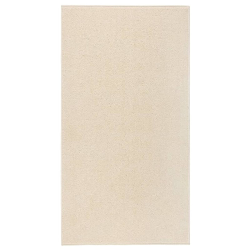 Tapete de pelo curto 80x150 cm cor creme-Tapetes-Home Retail