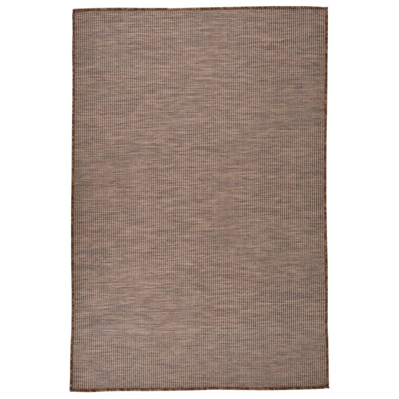 Tapete de tecido plano p/ exterior 120x170 cm castanho-Tapetes-Home Retail