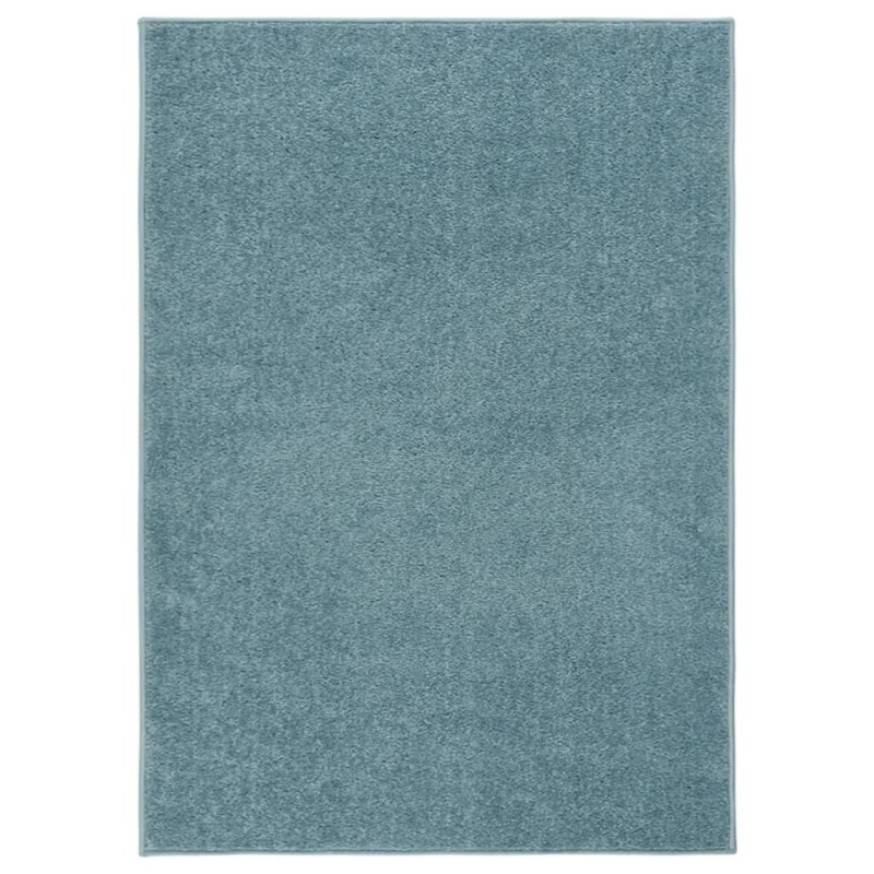 Tapete de pelo curto 140x200 cm azul-Tapetes-Home Retail