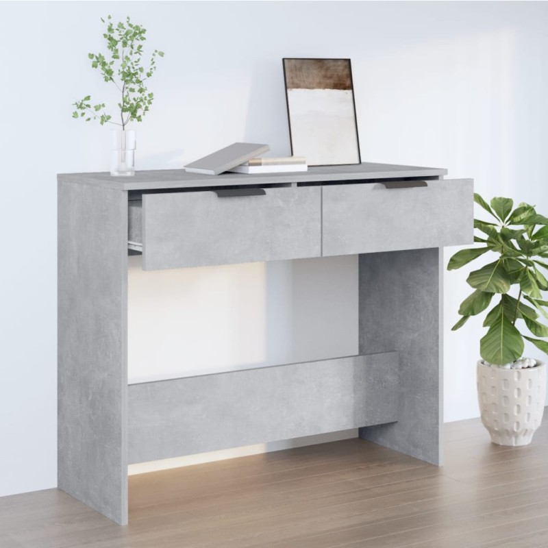 Mesa consola 90x36x75 cm derivados de madeira cinzento-cimento-Mesas de apoio-Home Retail