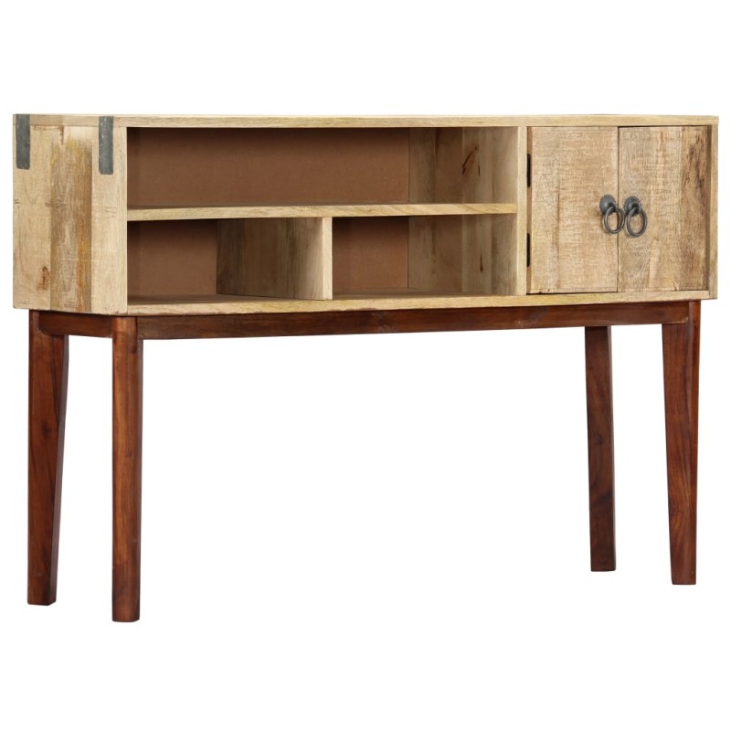 Mesa consola 115x30x76 cm madeira de mangueira áspera maciça-Mesas de apoio-Home Retail