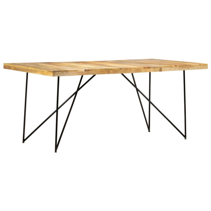 Mesa de jantar 180x90x76 cm madeira de mangueira maciça-Mesas de cozinha e de sala de jantar-Home Retail