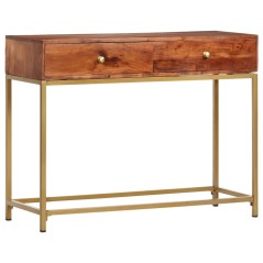 Mesa consola 100x35x76 cm madeira de acácia maciça