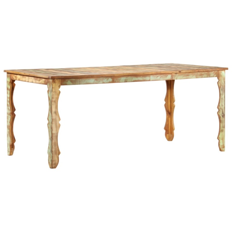 Mesa de jantar 180x90x76 cm madeira recuperada maciça-Mesas de cozinha e de sala de jantar-Home Retail