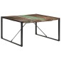 Mesa de jantar 140x140x75 cm madeira recuperada maciça