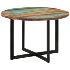 Mesa de jantar 110x75 cm madeira recuperada maciça