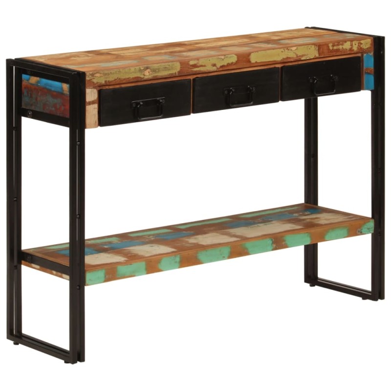 Mesa consola 110x30x76 cm madeira recuperada maciça-Mesas de apoio-Home Retail