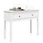 Mesa consola 100x35x75 cm pinho maciço branco