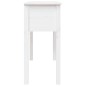 Mesa consola 100x35x75 cm pinho maciço branco