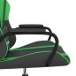 Cadeira gaming couro artificial preto e verde