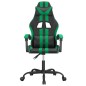 Cadeira gaming couro artificial preto e verde