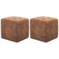 Mesas de cabeceira 2pcs 30x30x30 cm camurça artificial castanho