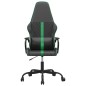 Cadeira gaming couro artificial preto e verde