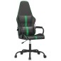 Cadeira gaming couro artificial preto e verde