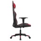 Cadeira gaming couro artificial preto e vermelho