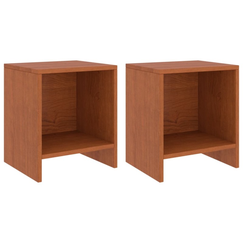 Mesas de cabeceira 2 pcs 35x30x40 cm pinho maciço castanho mel-Mesas-de-cabeceira-Home Retail