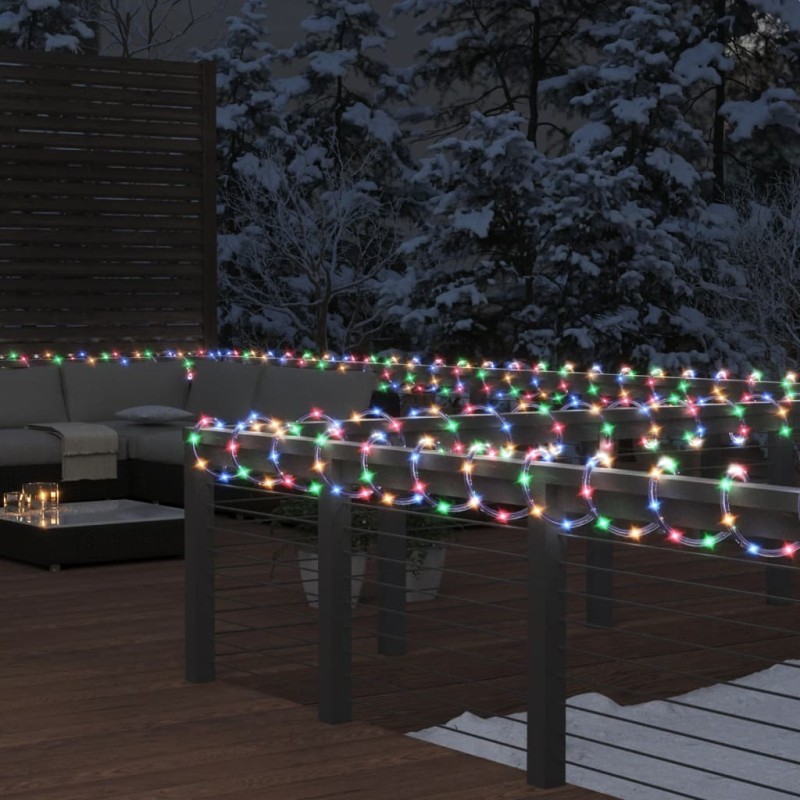 Cordão de iluminação com 120 luzes LED 5 m PVC multicolorido-Luzes de Natal-Home Retail