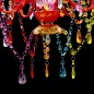 Lustre multicolor com 5 bulbos