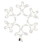 Figura natalícia de floco de neve 48 LEDs 27x27cm branco quente