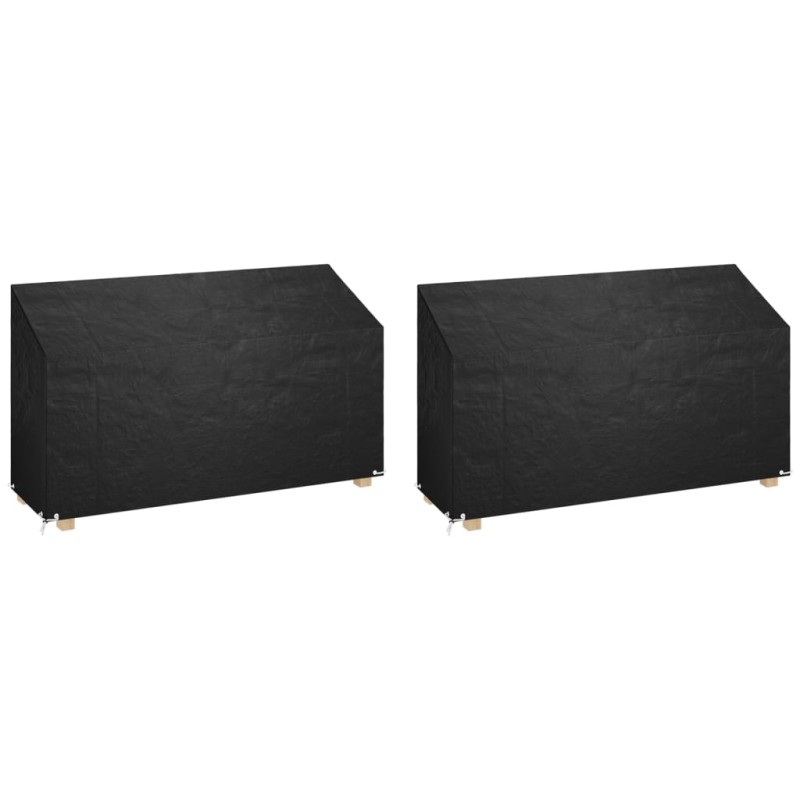 Capas p/ banco jardim 2 pcs 12 ilhós 210x70x70/88cm polietileno-Capas para móveis de jardim-Home Retail