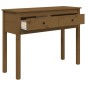 Mesa consola 100x35x75 cm madeira de pinho maciça castanho mel