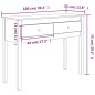 Mesa consola 100x35x75 cm madeira de pinho maciça castanho mel