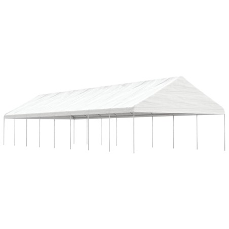 Gazebo com telhado 17,84x5,88x3,75 m polietileno branco