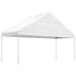 Gazebo com telhado 17,84x5,88x3,75 m polietileno branco