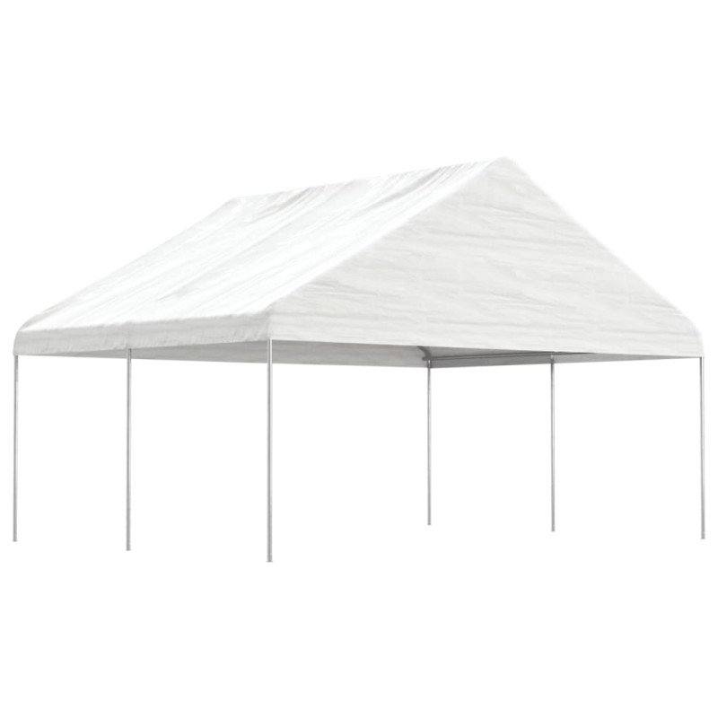 Gazebo com telhado 4,46x5,88x3,75 m polietileno branco-Toldos e gazebos-Home Retail