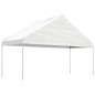 Gazebo com telhado 4,46x5,88x3,75 m polietileno branco