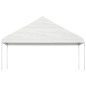 Gazebo com telhado 4,46x5,88x3,75 m polietileno branco