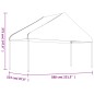 Gazebo com telhado 17,84x5,88x3,75 m polietileno branco