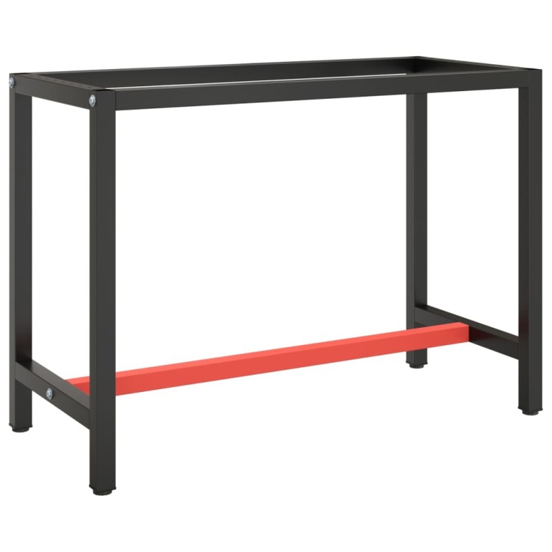 Estrutura p/ bancada 110x50x79 cm metal preto e vermelho mate-Pernas de mesa-Home Retail