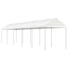 Gazebo com telhado 11,15x2,28x2,69 m polietileno branco