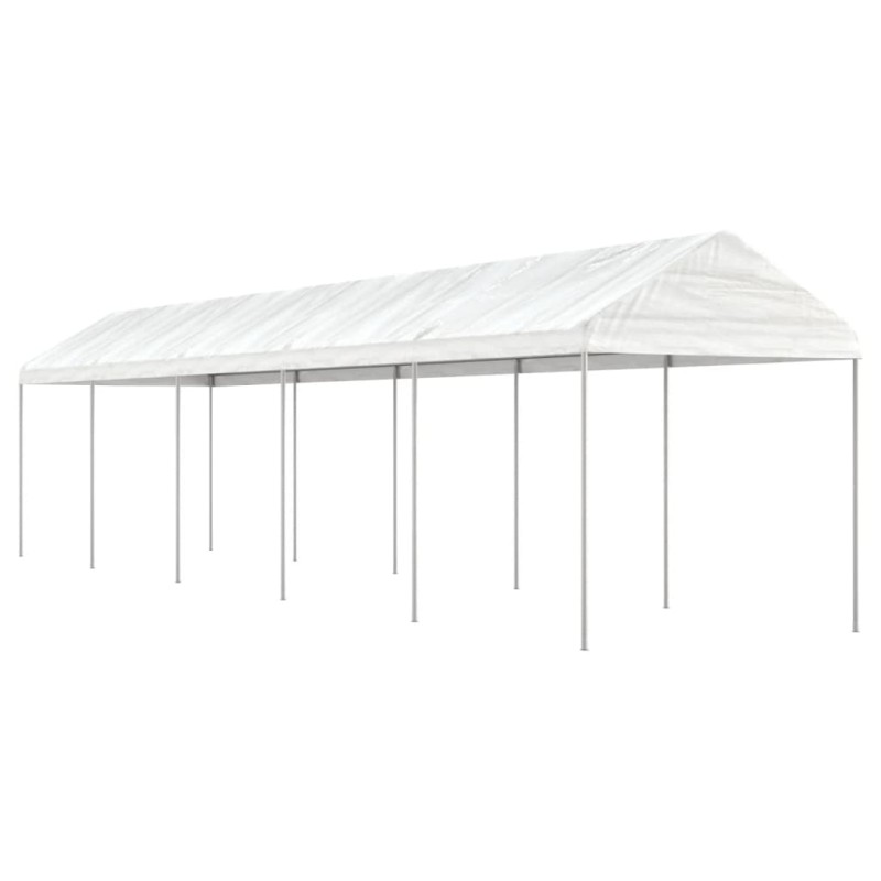 Gazebo com telhado 11,15x2,28x2,69 m polietileno branco-Toldos e gazebos-Home Retail