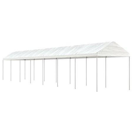 Gazebo com telhado 15,61x2,28x2,69 m polietileno branco