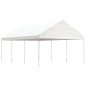 Gazebo com telhado 6,69x4,08x3,22 m polietileno branco