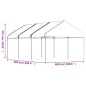 Gazebo com telhado 6,69x4,08x3,22 m polietileno branco