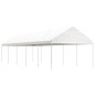 Gazebo com telhado 11,15x4,08x3,22 m polietileno branco