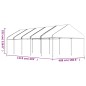 Gazebo com telhado 11,15x4,08x3,22 m polietileno branco