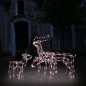 3 pcs iluminação de Natal renas 229 luzes LED