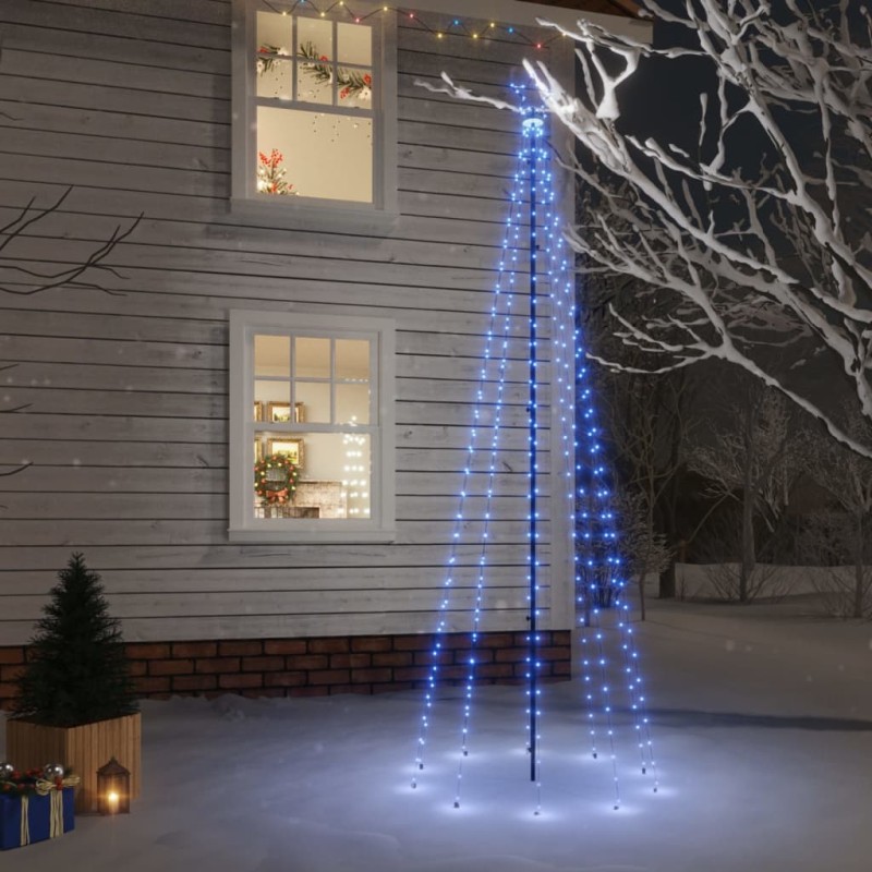 Árvore de Natal com espigão 310 luzes LED 300 cm azul-Árvores de Natal-Home Retail