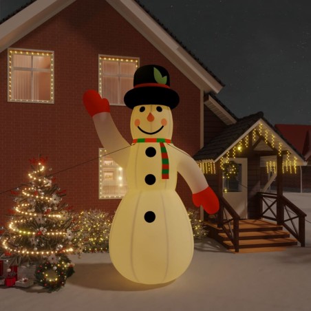 Boneco de neve insuflável com luzes LED 455 cm