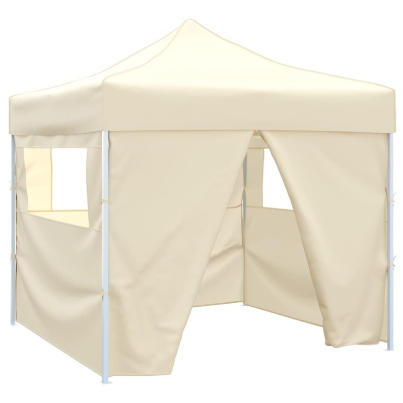 Tenda dobrável 3 x 3 m creme com 4 paredes-Toldos e gazebos-Home Retail