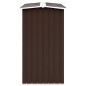 Abrigo jardim p/ arrumação de troncos aço 330x92x153cm castanho