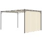 Gazebo de jardim com cortina lateral 4x3x2,25m cor creme