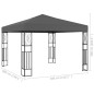 Gazebo 3x3 m tecido antracite